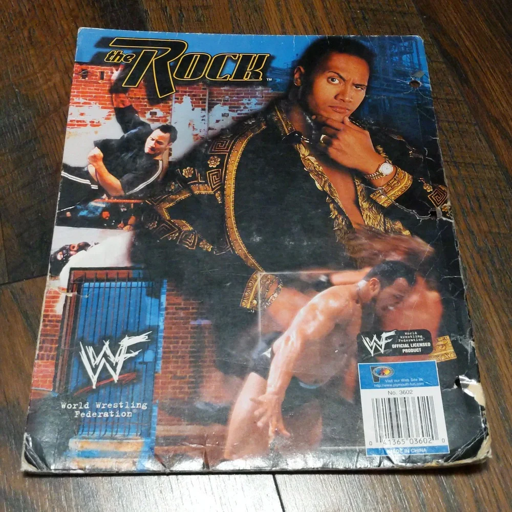 Vintage WWF The Rock school folder